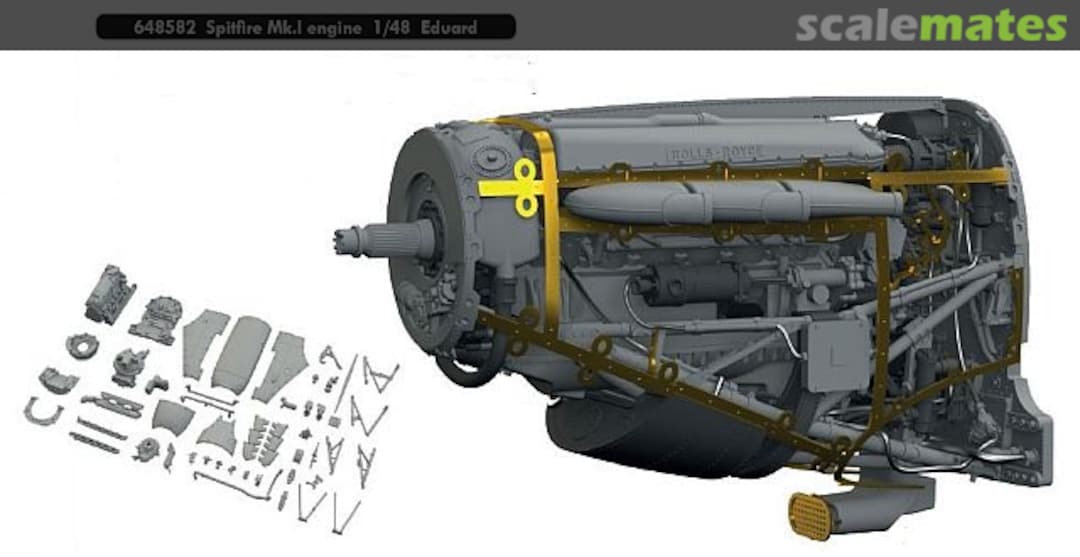 Boxart Spitfire Mk.I engine 648582 Eduard Boxart Spitfire Mk.I engine 648582 Eduard