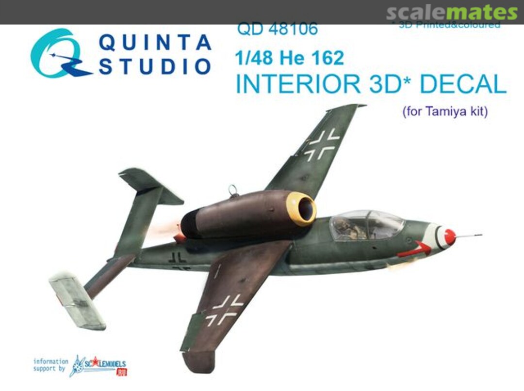 Boxart He 162 interior 3D decals QD48106 Quinta Studio