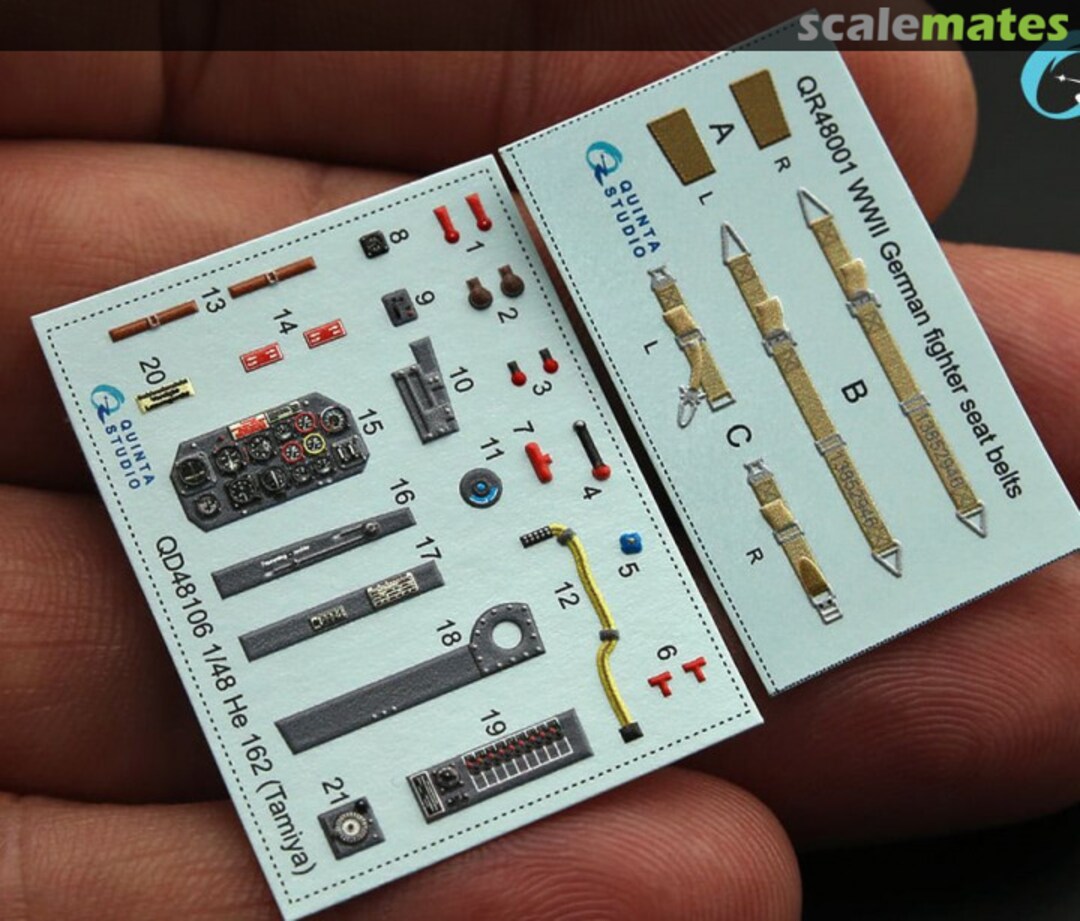 Contents He 162 interior 3D decals QD48106 Quinta Studio Contents He 162 interior 3D decals QD48106 Quinta Studio