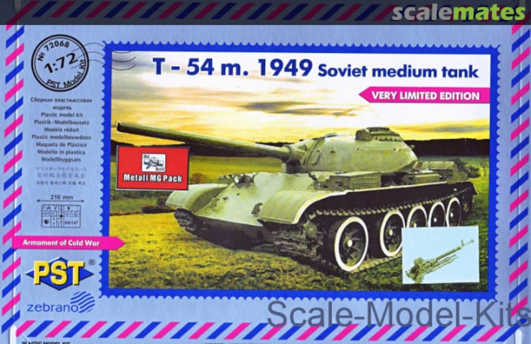 Boxart T-54-2 Soviet medium tank, Metal MG Pack P72068-01 PST-Zebrano