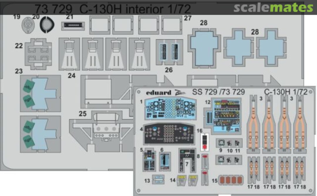 Boxart C-130H Cockpit Interior 73729 Eduard