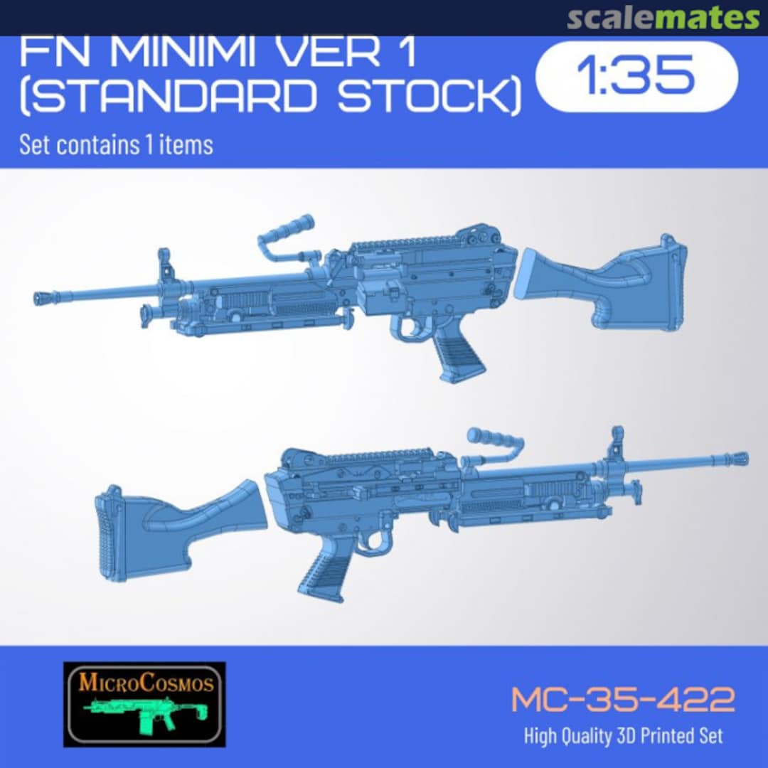 Boxart FN Minimi VER 1 (Standard Stock) MC-35-422 3D MicroCosmos