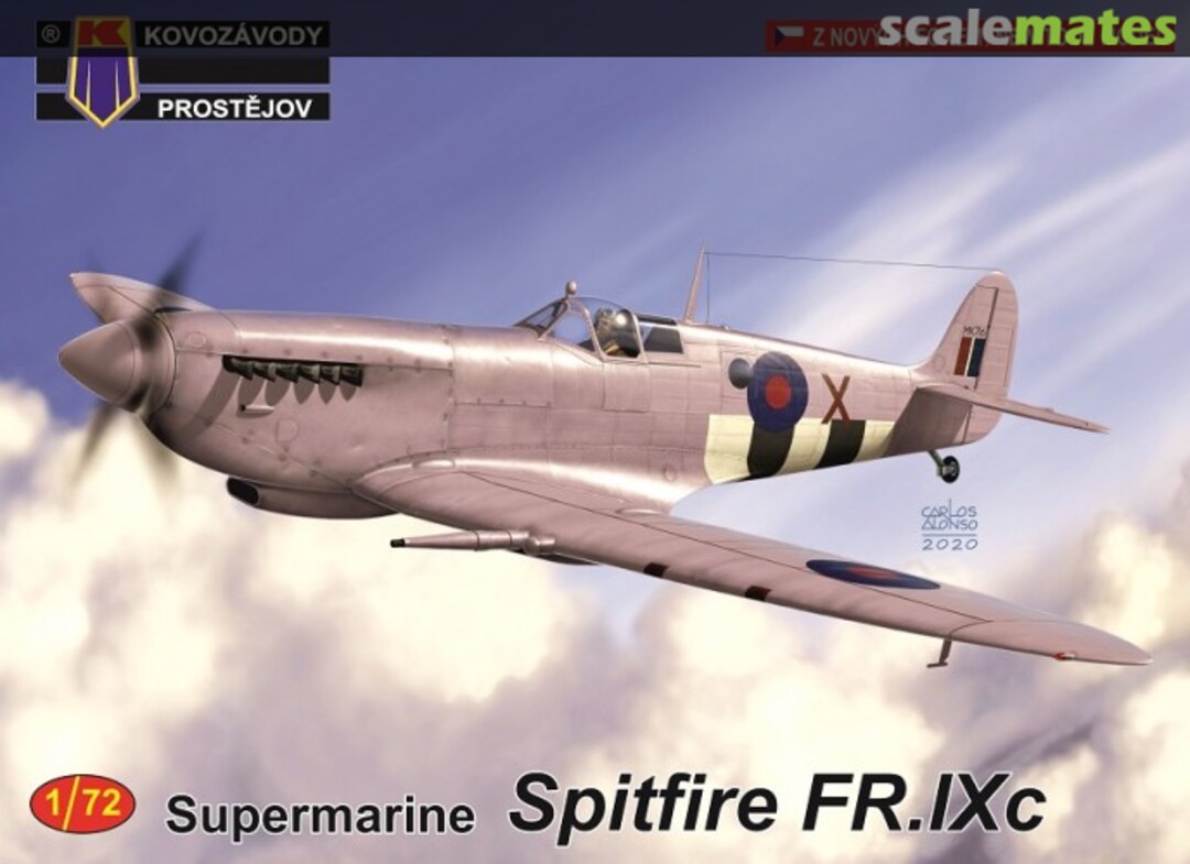 Boxart Supermarine Spitfire FR.IXc KPM0176 Kovozávody Prostějov Boxart Supermarine Spitfire FR.IXc KPM0176 Kovozávody Prostějov