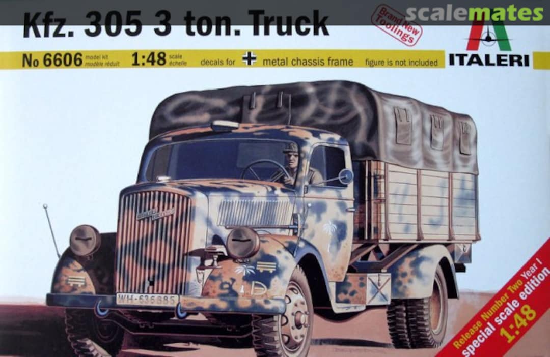 Boxart Kfz. 305 3 ton. Truck 6606 Italeri