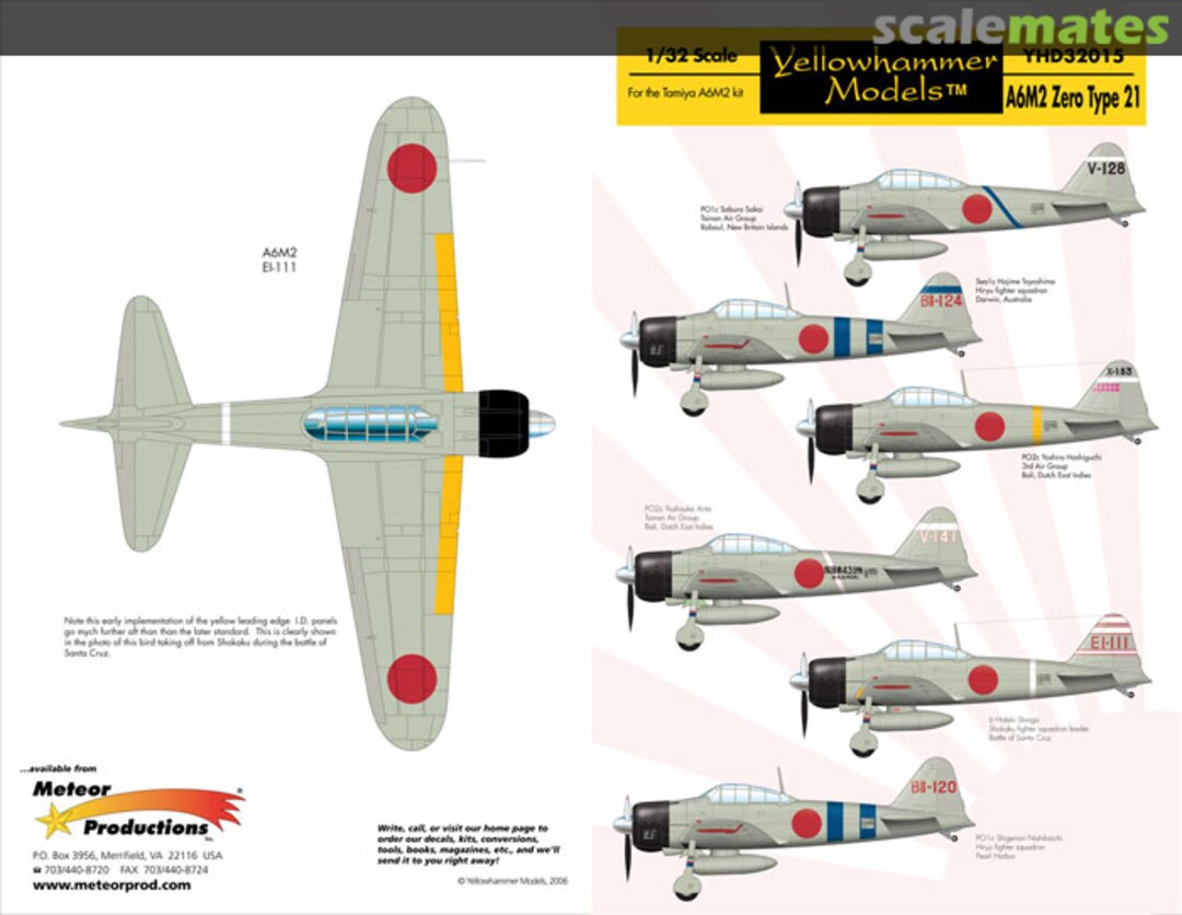 Boxart A6M2 Zero type 21 YHD32015 Yellowhammer Models Boxart A6M2 Zero type 21 YHD32015 Yellowhammer Models