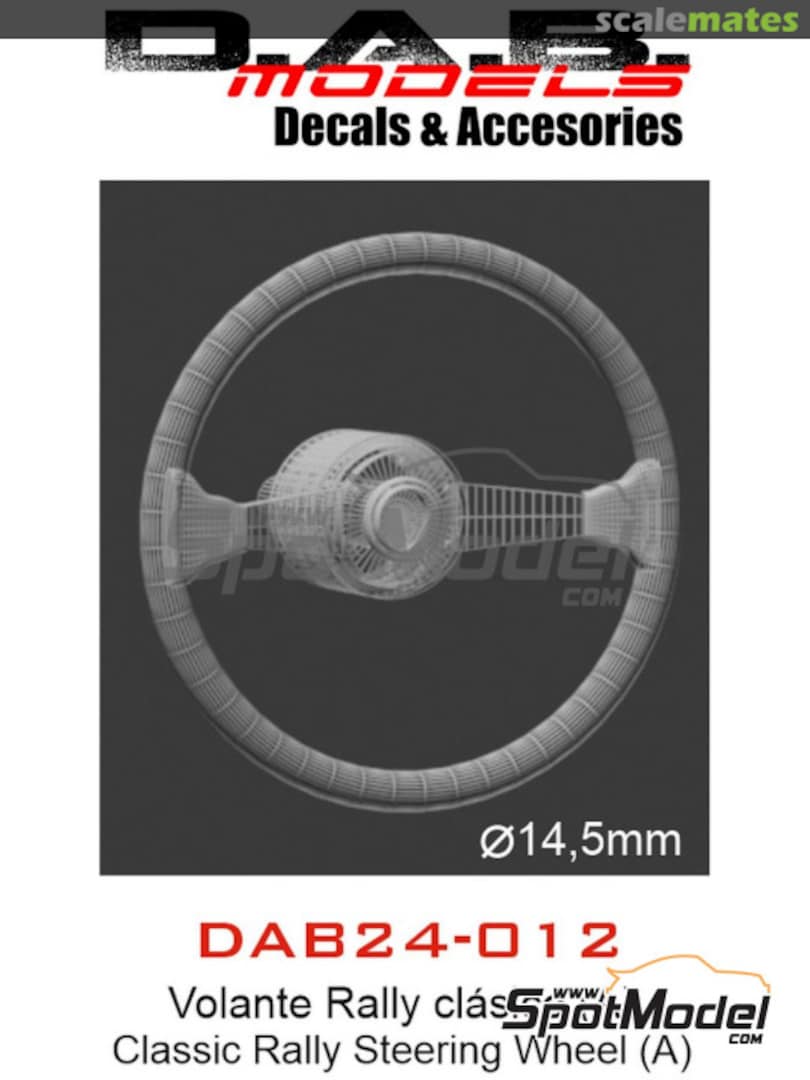 Boxart Classic rally steering wheel - Type A DAB24-012 D.A.B. Models Boxart Classic rally steering wheel - Type A DAB24-012 D.A.B. Models