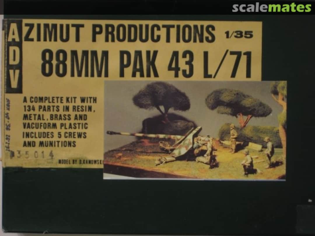 Boxart 88mm PAK 43L/71 35014 Azimut