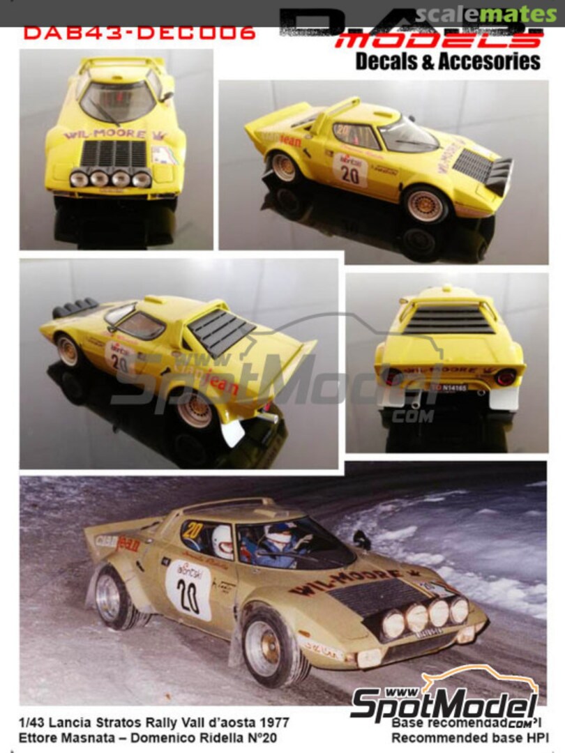 Boxart Lancia Stratos - Rally della Valle d'Aosta 1977 DAB43-DEC006 D.A.B. Models