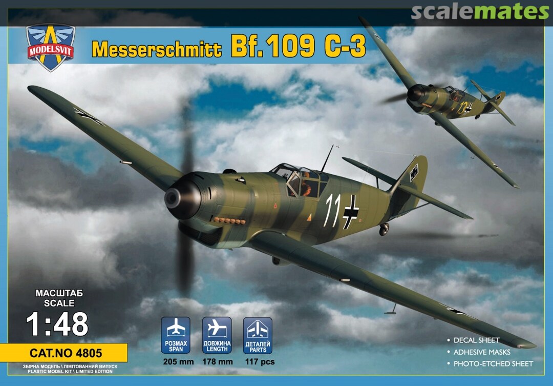 Modelsvit 4806 1:48th scale Messerschmitt Bf.109 D-1