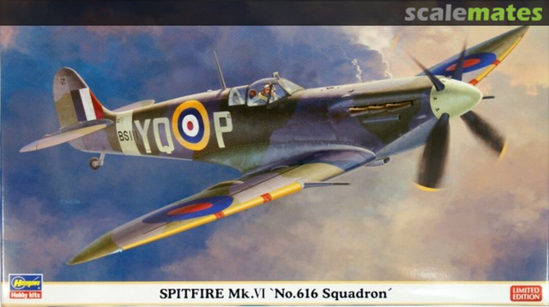 Boxart Spitfire Mk.VI 'No.616 Squadron' 07334 Hasegawa