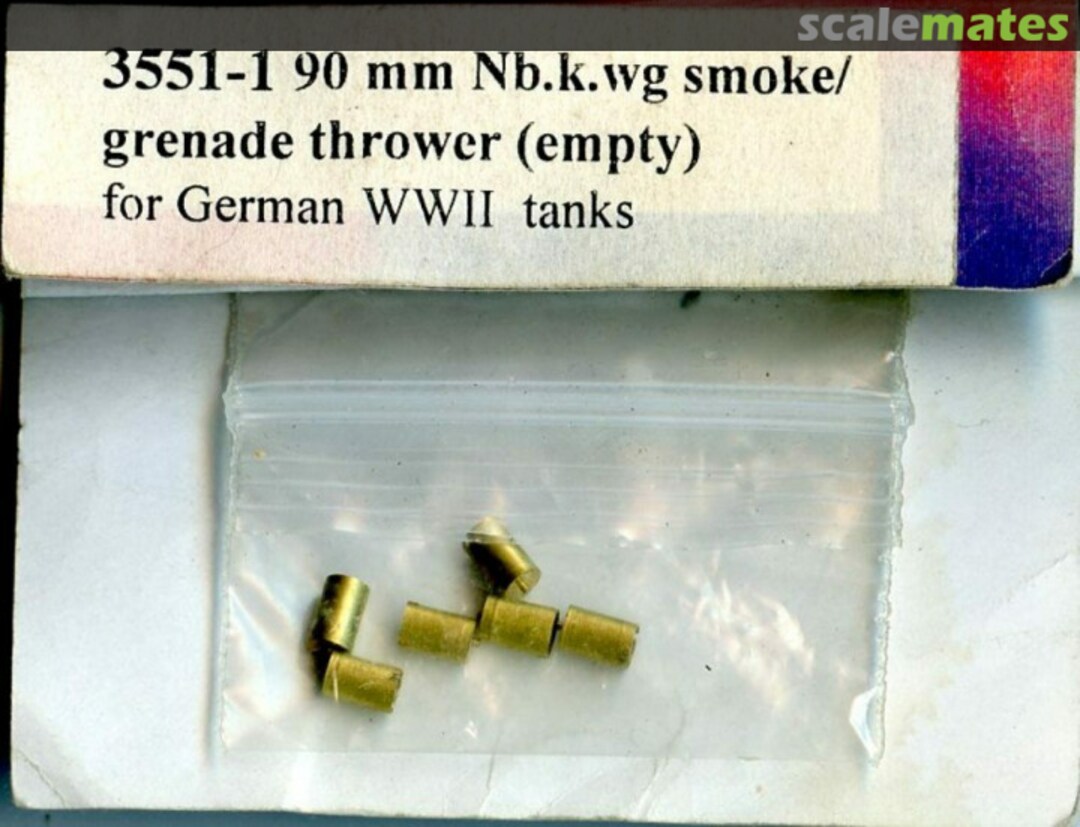 Boxart 90mm Nb.k.wg Smoke/Grenade Thrower (Empty) for WW2 German Tanks 3551-1 Model Point Boxart 90mm Nb.k.wg Smoke/Grenade Thrower (Empty) for WW2 German Tanks 3551-1 Model Point