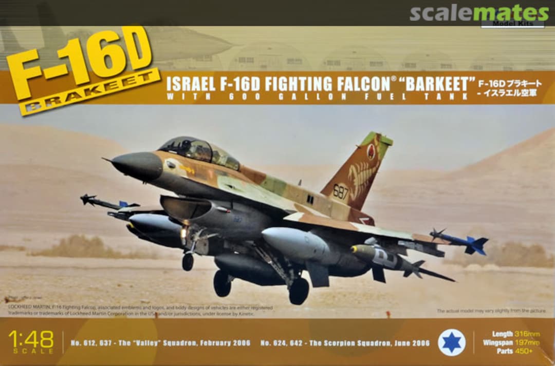 Boxart F-16D Brakeet K48009 Kinetic