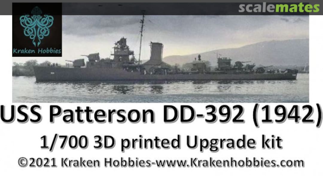 Boxart USS Patterson DD-392 (1942) 1-700-USS-PTT Kraken Hobbies