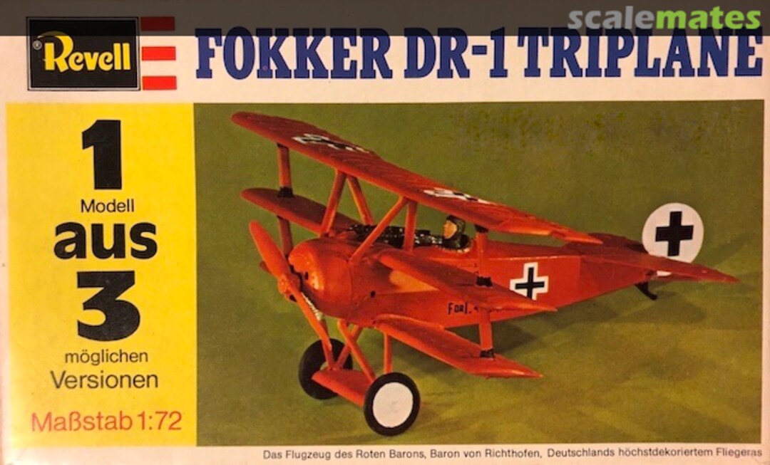 Boxart Fokker DR-1 Triplane H-65 Revell