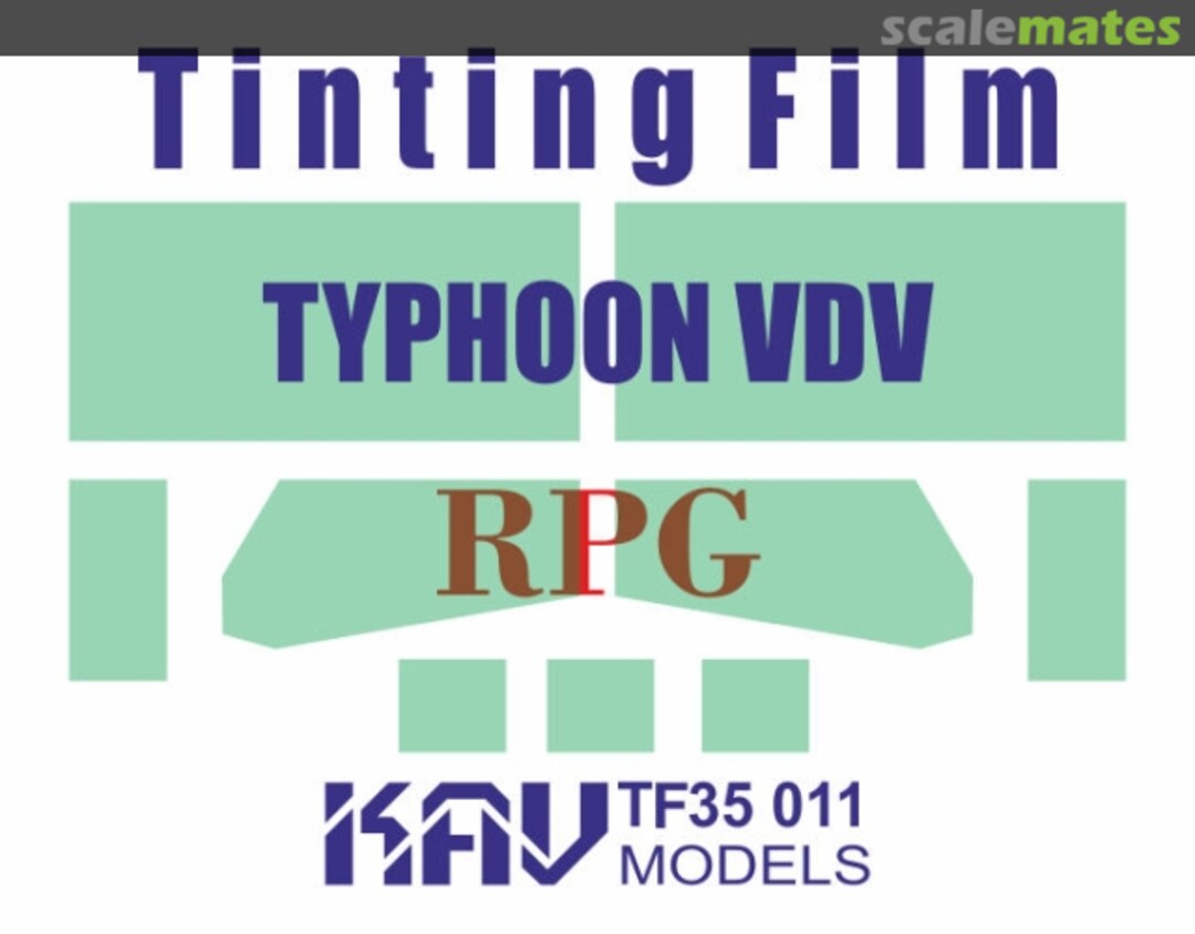 Boxart Typhoon VDV tinting film KAV TF35 011 KAV models Boxart Typhoon VDV tinting film KAV TF35 011 KAV models