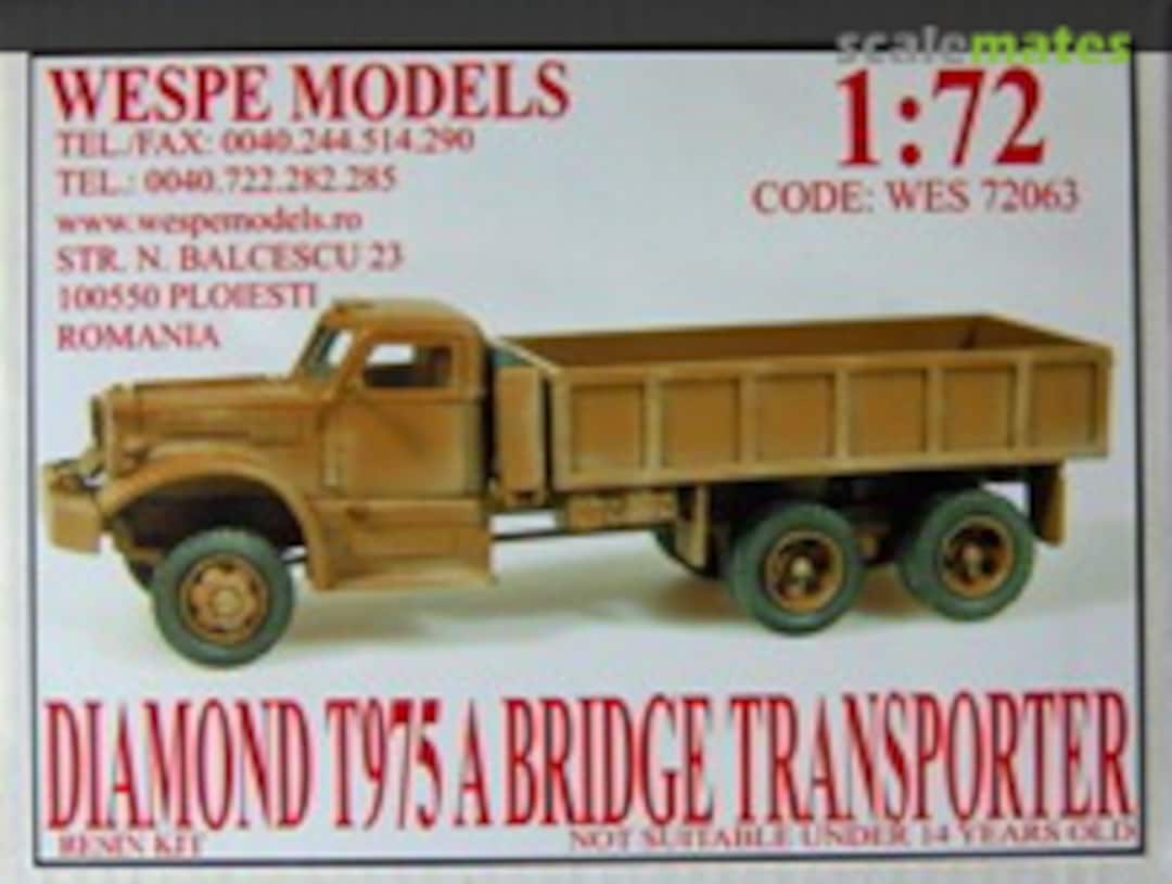 Wespe 72061 1//72 Resin WWII US Diamond T968 B Cargo Truck