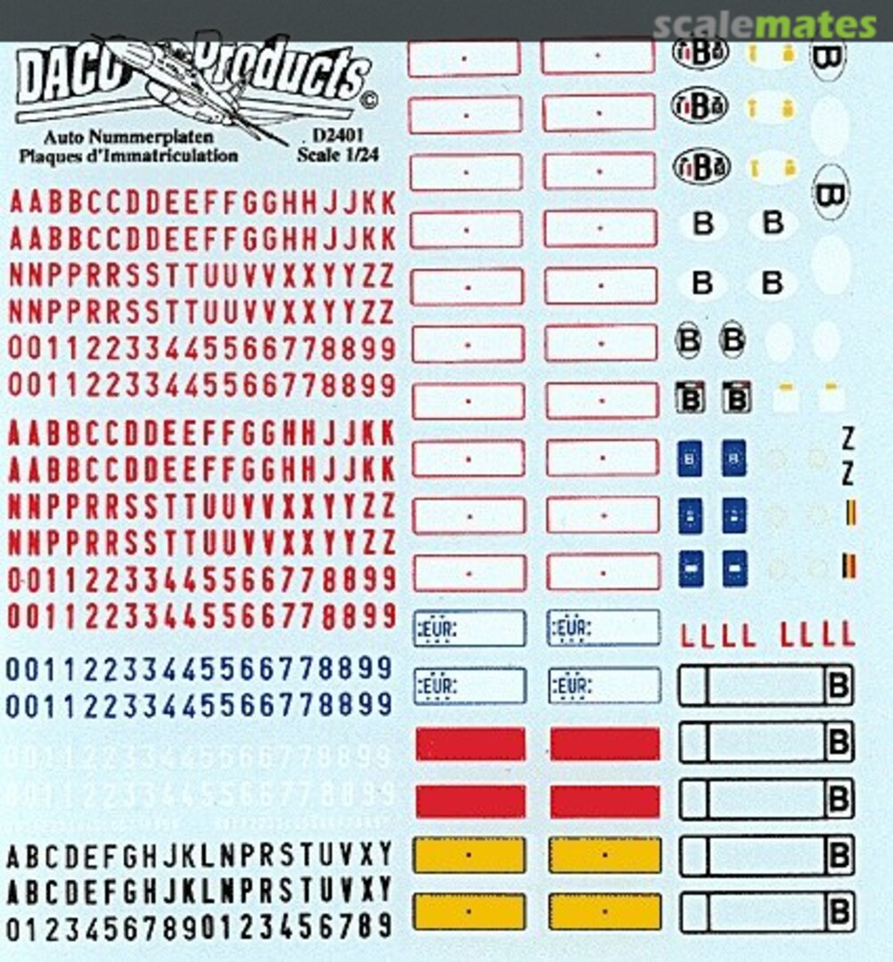 Boxart Belgian License Plates DCD2401 Daco Products Boxart Belgian License Plates DCD2401 Daco Products