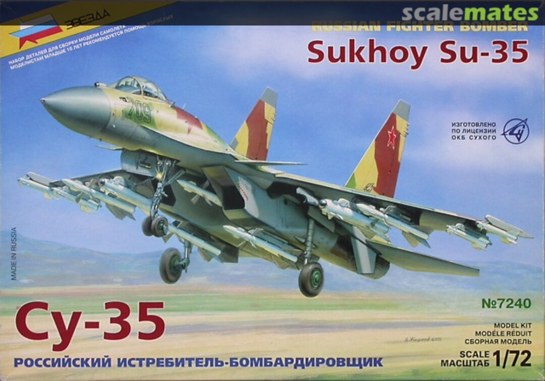 Boxart Sukhoy Su-35 7240 Zvezda Boxart Sukhoy Su-35 7240 Zvezda
