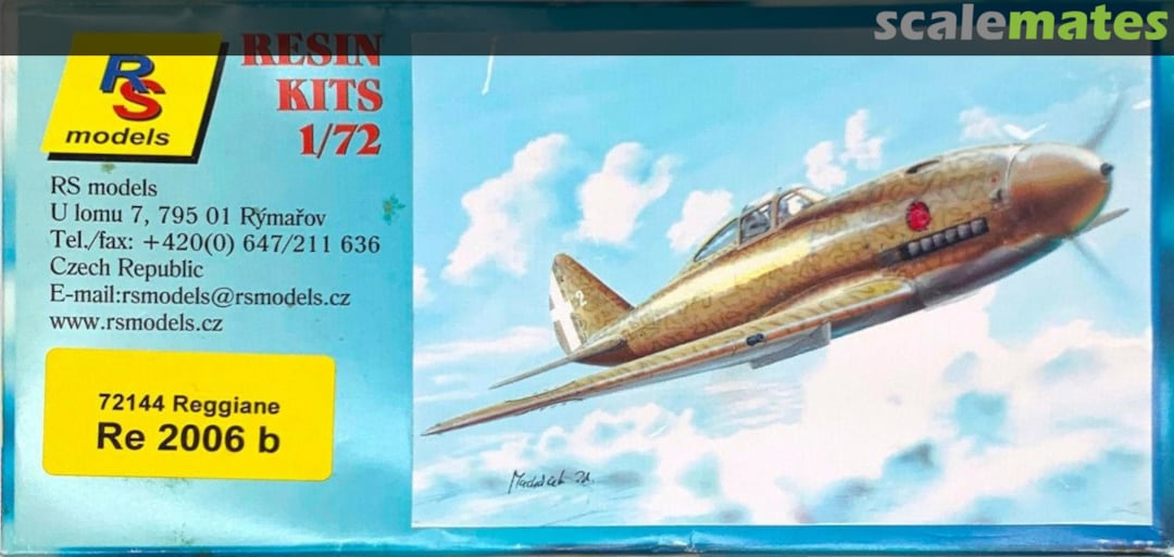 Product Page: <a href="http://www.scalemates.com/kits/rs-models-72144-reggiane-re-2006-b--1734925" target="_blank">Reggiane Re 2006 b</a>