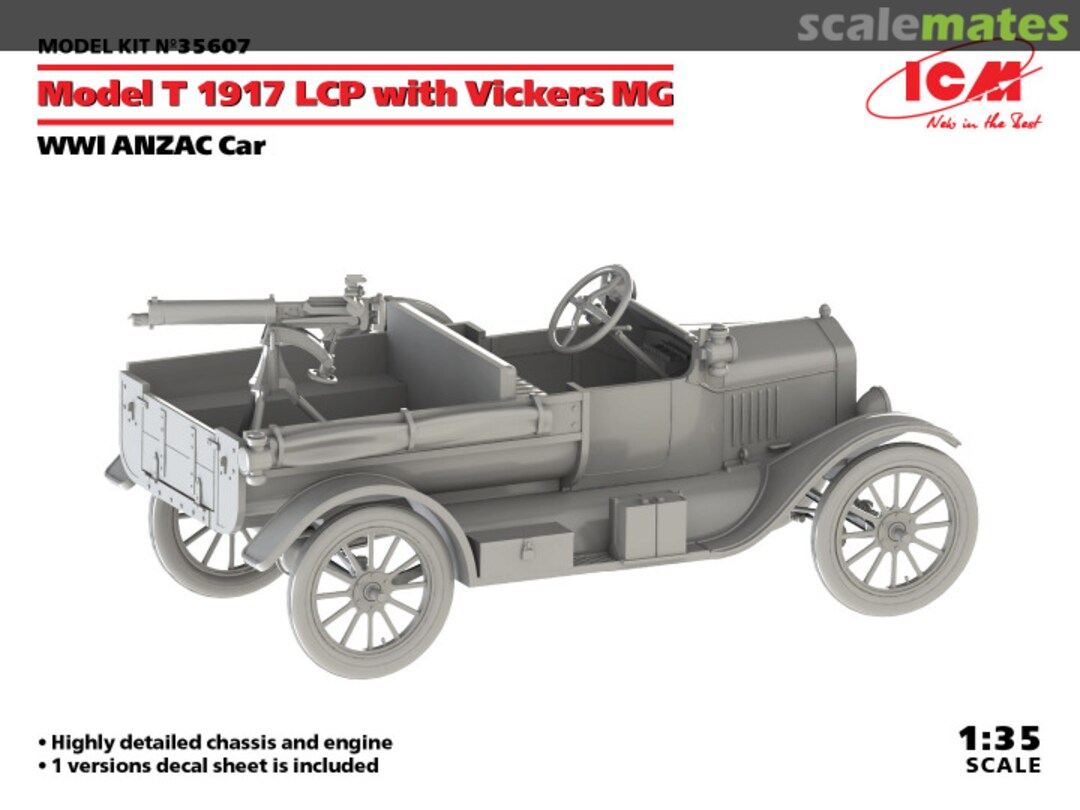 Boxart Model T 1917 LCP with Vickers MG 35607 ICM Boxart Model T 1917 LCP with Vickers MG 35607 ICM