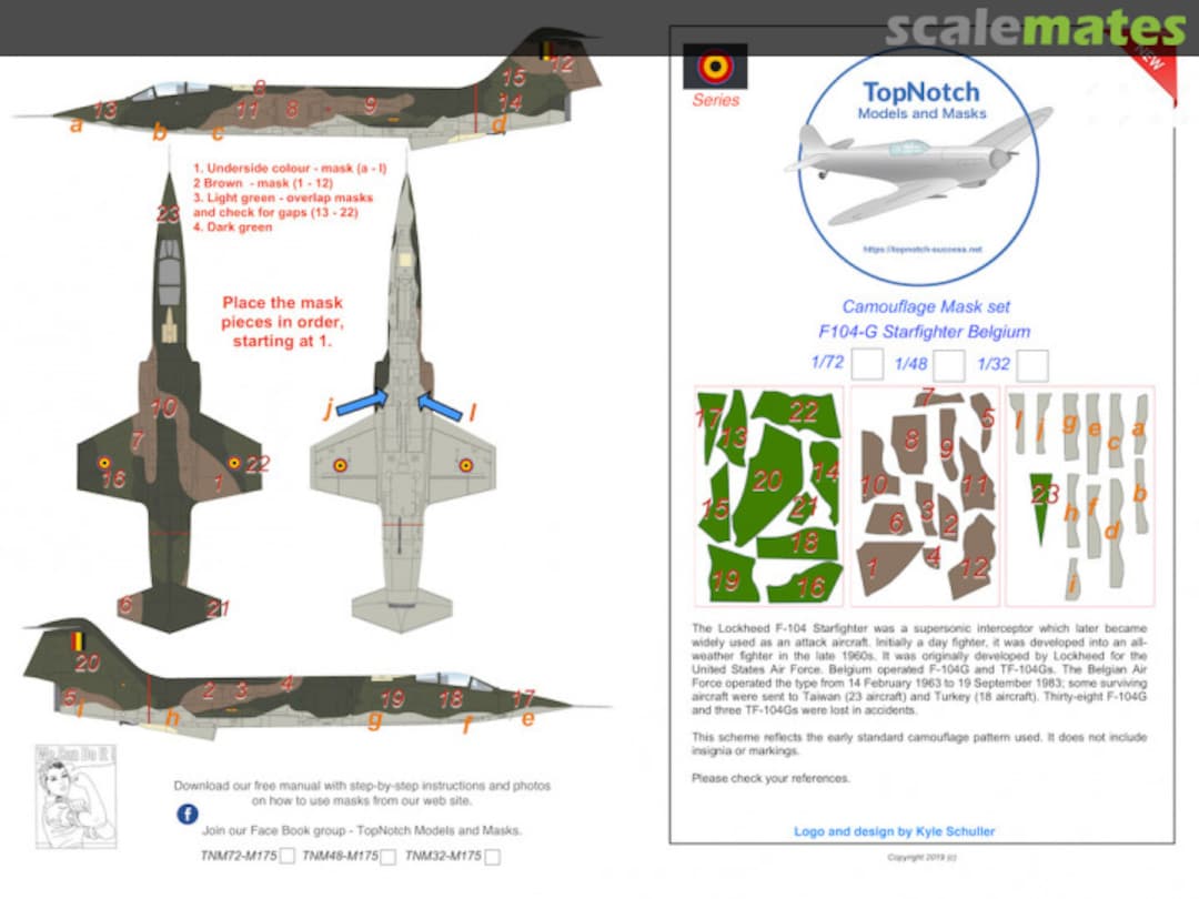 Boxart F-104 Starfighter Belgium TNM48-M175 TopNotch Boxart F-104 Starfighter Belgium TNM48-M175 TopNotch