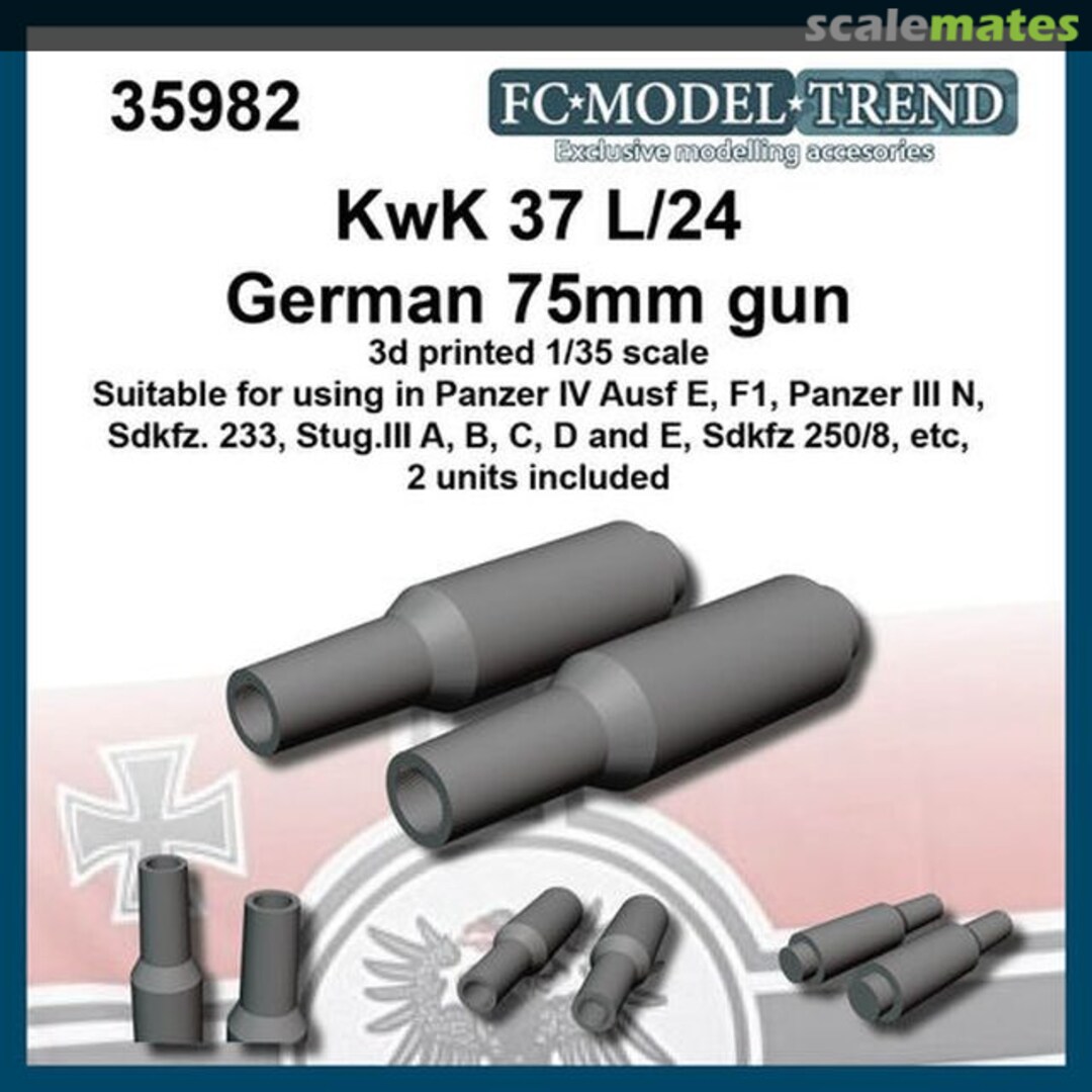 Boxart Kwk 37 L/24 German 75mm gun 35982 FC Model Trend