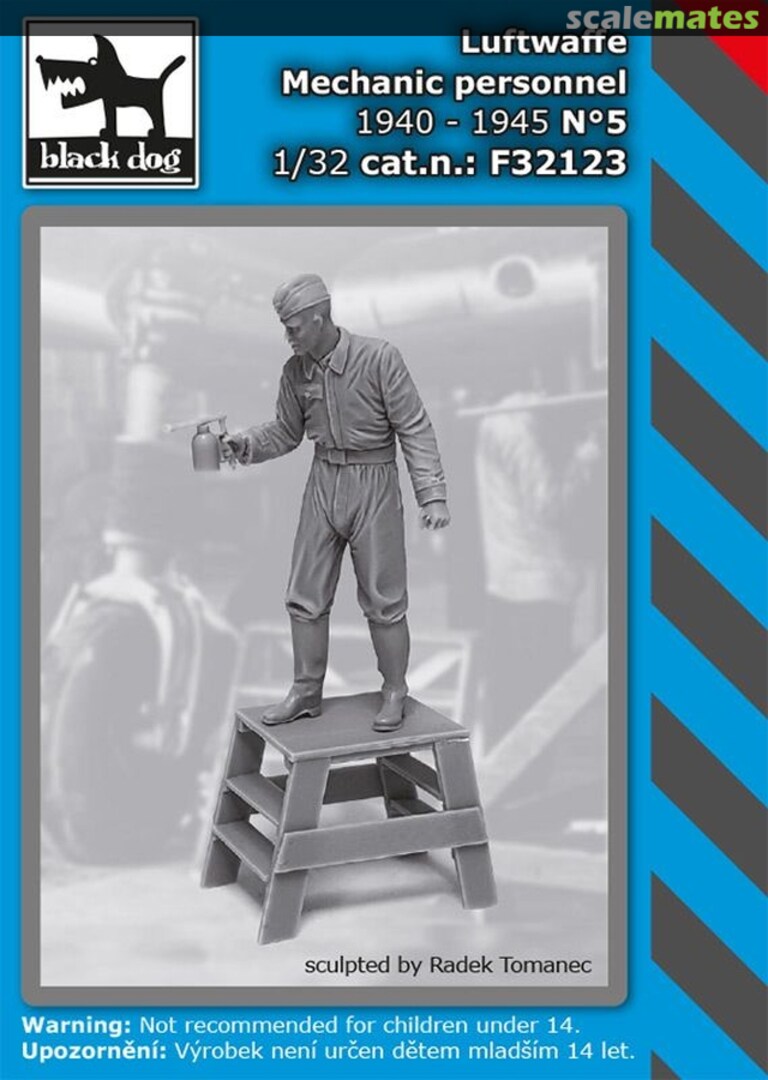 Boxart Luftwaffe mechanic personnel 1940-45, No.5 F32123 Black Dog Boxart Luftwaffe mechanic personnel 1940-45, No.5 F32123 Black Dog