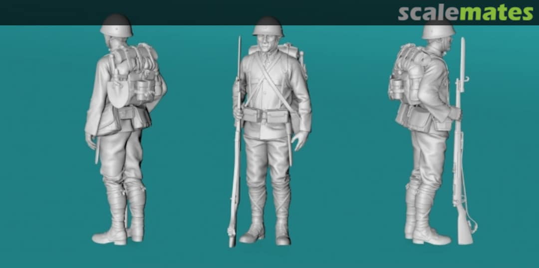 Boxart Japanese WWII soldier - attention - variant 3 99202603-35 EMP3d Boxart Japanese WWII soldier - attention - variant 3 99202603-35 EMP3d