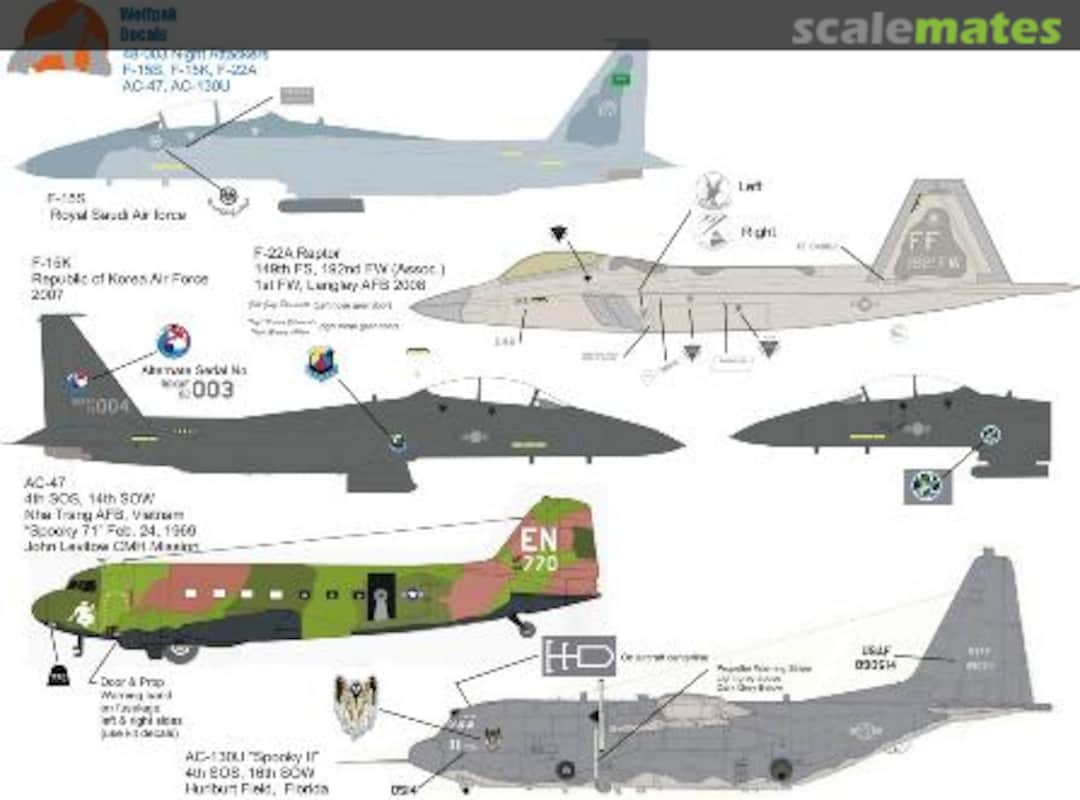 Boxart Night Attackers 48-003 Wolfpak Decals