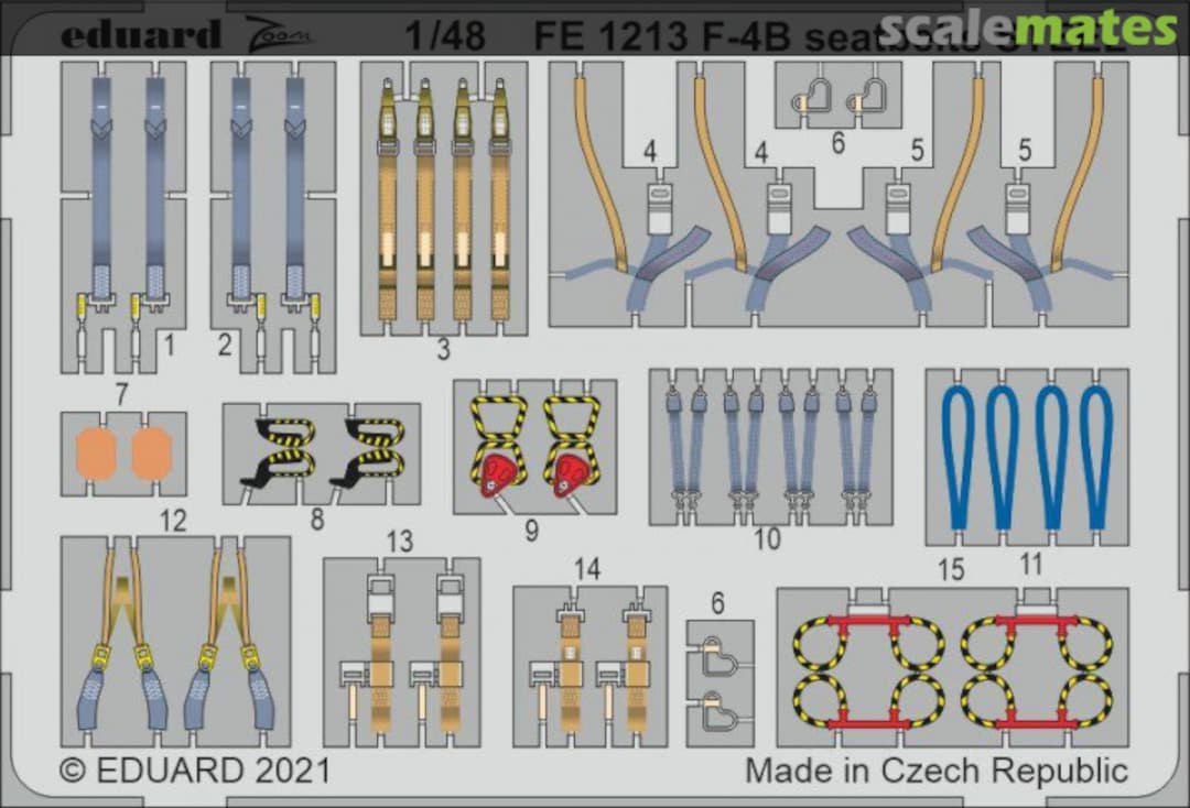 Boxart F-4B seatbelts STEEL FE1213 Eduard Boxart F-4B seatbelts STEEL FE1213 Eduard
