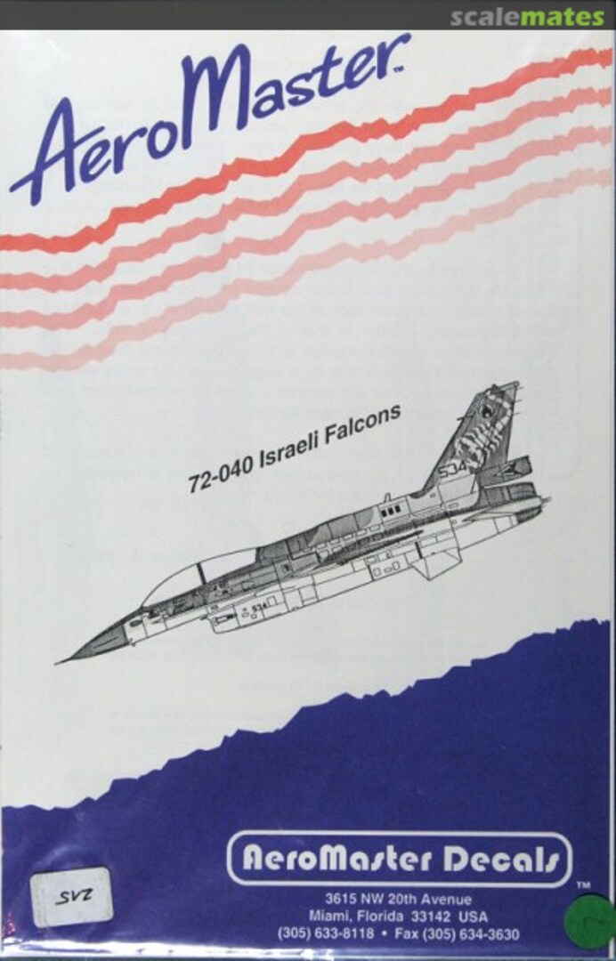 Boxart Israeli Falcons 72-040 AeroMaster Boxart Israeli Falcons 72-040 AeroMaster
