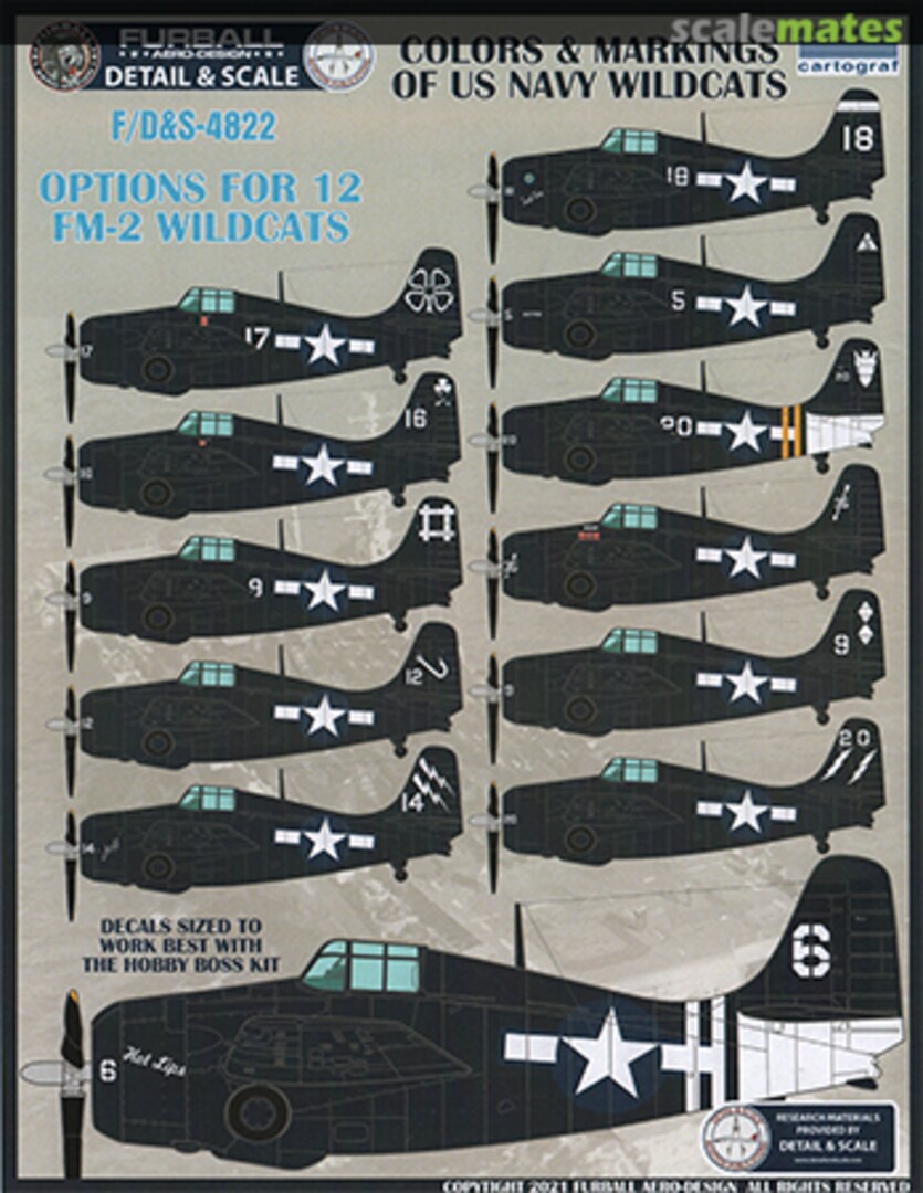 Boxart Colors and Markings of US Navy Wildcats F/D&S-4822 Furball Aero-Design Boxart Colors and Markings of US Navy Wildcats F/D&S-4822 Furball Aero-Design