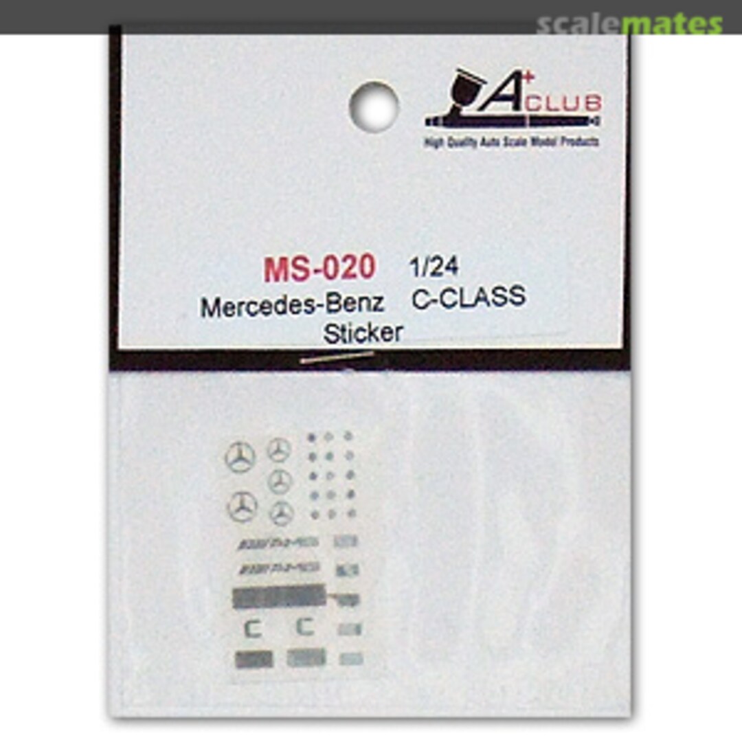 Boxart Mercedes-Benz C-CLASS Sticker MS-020 A+ Club Boxart Mercedes-Benz C-CLASS Sticker MS-020 A+ Club
