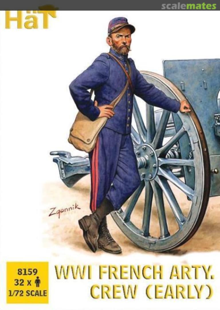 Boxart WWI French Artillery Crew (32) 8159 HäT (Hat) Boxart WWI French Artillery Crew (32) 8159 HäT (Hat)