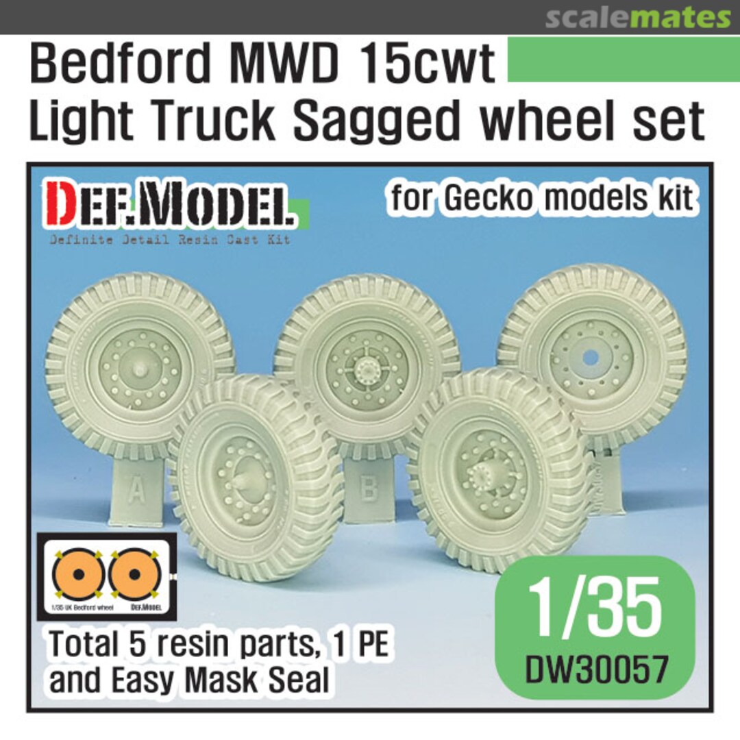 Boxart Bedford MWD 15cwt Truck Sagged wheel set DW30057 Def.Model