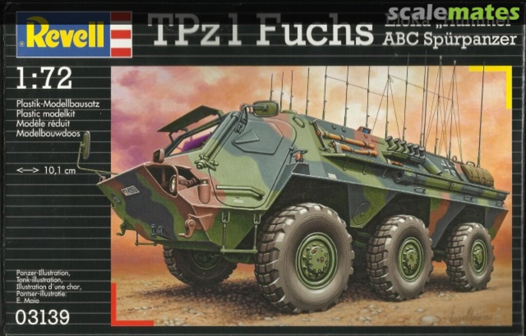 Boxart TPz1 Fuchs EloKa "Hummel" ABC Spürpanzer 03139 Revell Boxart TPz1 Fuchs EloKa "Hummel" ABC Spürpanzer 03139 Revell