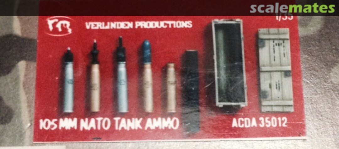 Boxart 105MM NATO Tank Ammo ACDA35012 Verlinden Productions