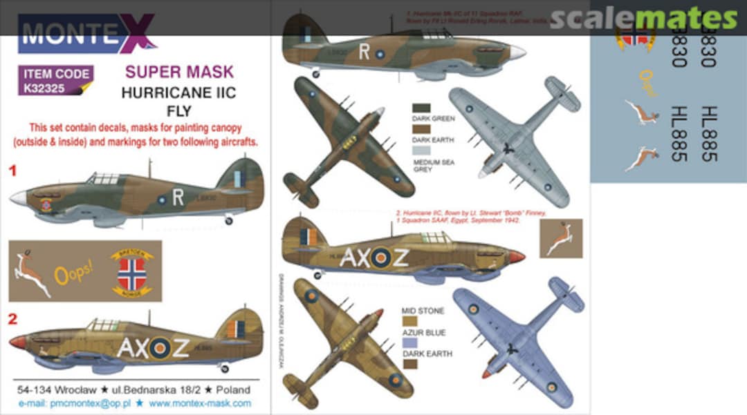 Boxart Hawker Hurricane Mk.IIC K32325 Montex Boxart Hawker Hurricane Mk.IIC K32325 Montex