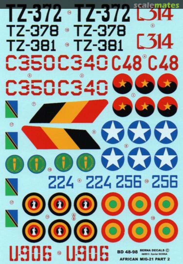 Boxart Mikoyan MiG-21 BD 48-98 Berna Decals Boxart Mikoyan MiG-21 BD 48-98 Berna Decals