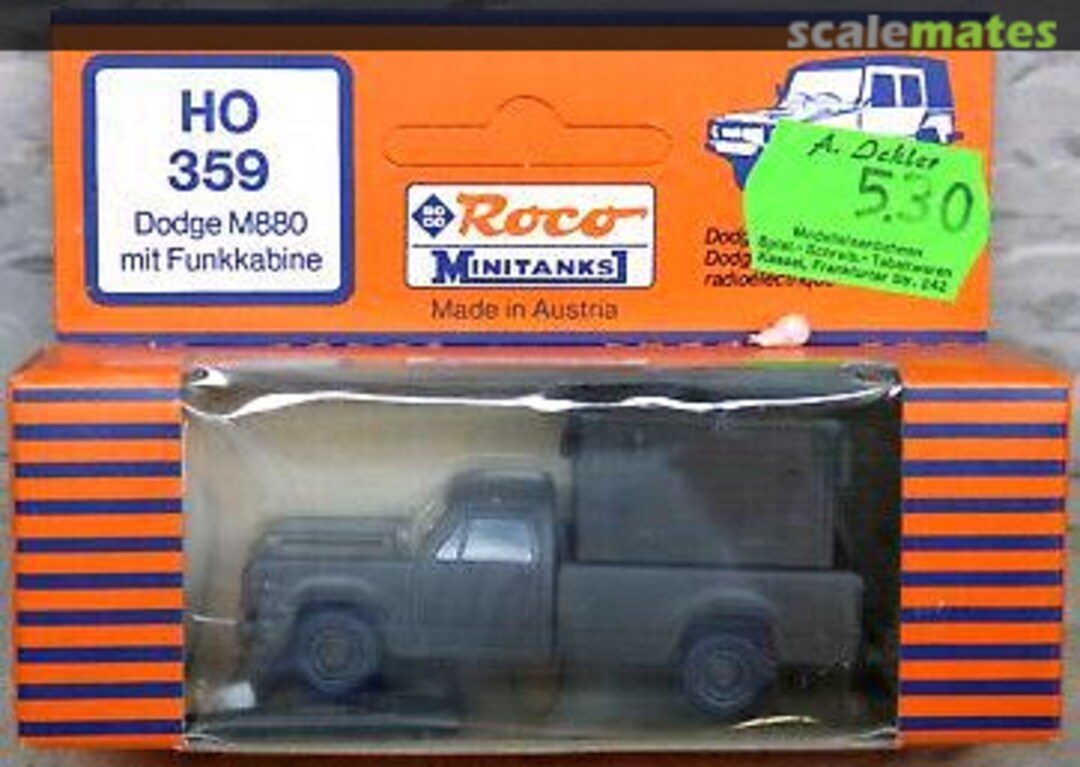 Roco Minitanks h0 359 Dodge m880 con cabina de radio Roco Minitanks h0 359 Dodge m880 con cabina de radio