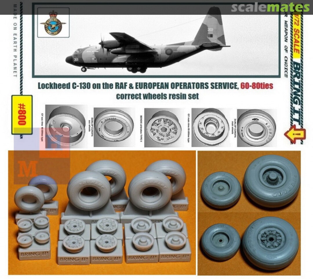 Boxart Lockheed C-130 correct wheels set #800 MLH/Bring It! Boxart Lockheed C-130 correct wheels set #800 MLH/Bring It!