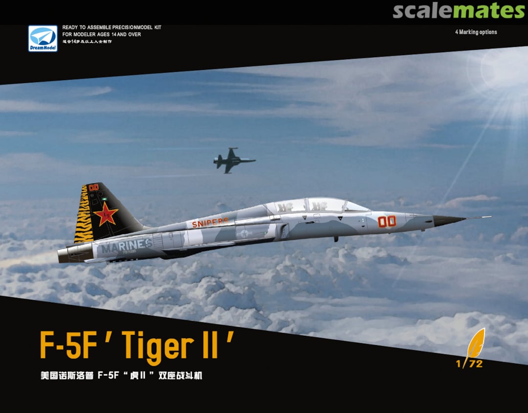 Early Version Dream Model DM720013 échelle 1//72 F-5E /"Tiger ll/' Model Kit