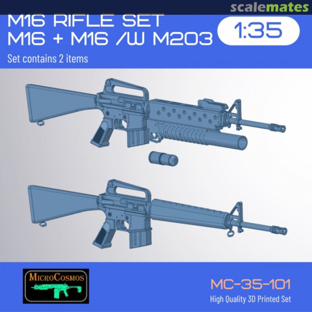 Boxart M16 Automatic Rifle Set 1, 1/35 MC-35-101 3D MicroCosmos Boxart M16 Automatic Rifle Set 1, 1/35 MC-35-101 3D MicroCosmos