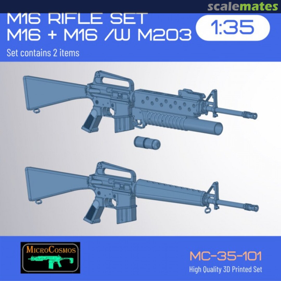 Boxart M16 Automatic Rifle Set 1 MC-35-101 3D MicroCosmos