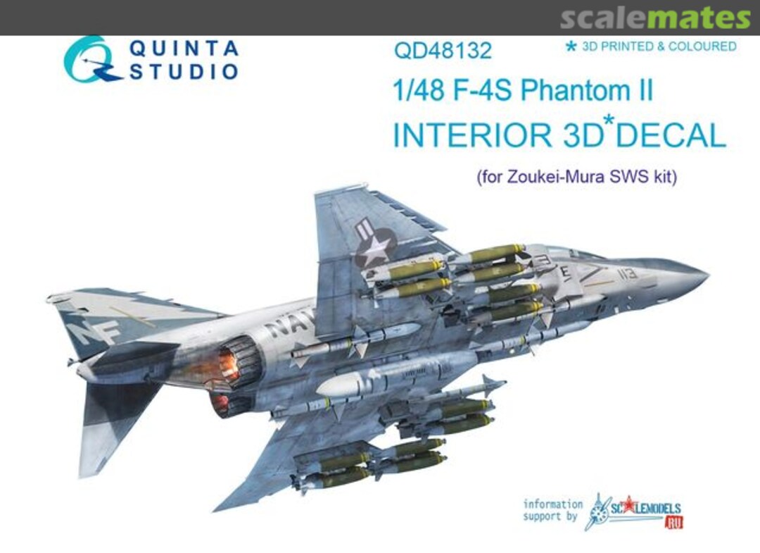 Boxart F-4S Phantom II interior 3D decals QD48132 Quinta Studio Boxart F-4S Phantom II interior 3D decals QD48132 Quinta Studio