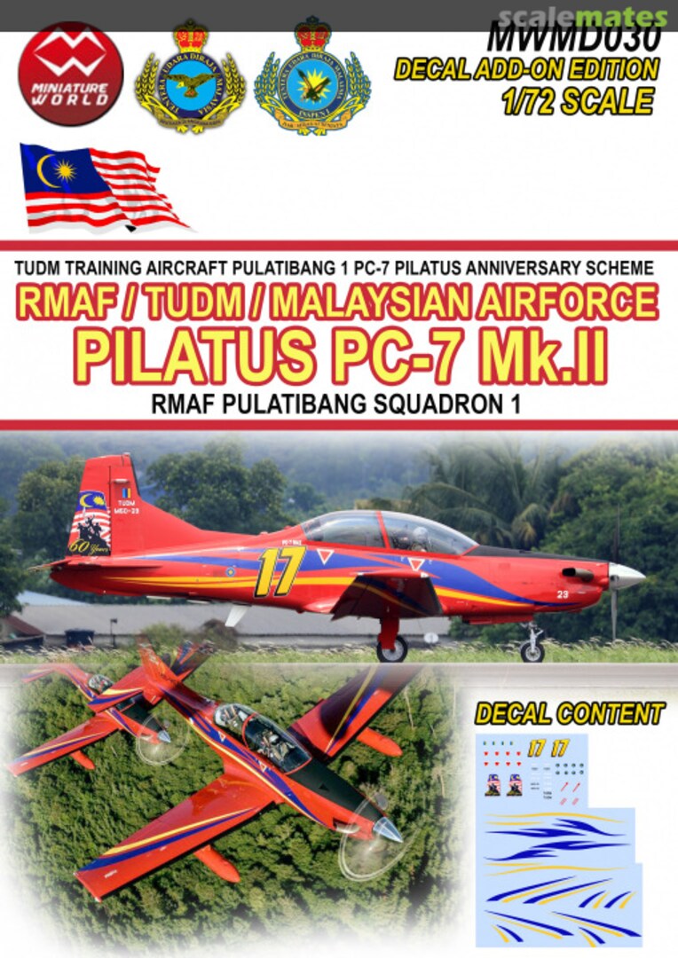 Boxart RMAF/TUDM/Malaysian Airforce Pilatus PC-7 Mk.II MWMD030 MiniatureWorld Models