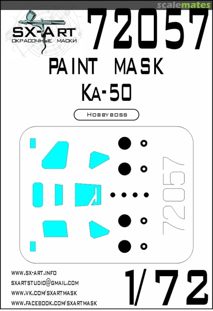 Boxart Ka-50 paint masks 72057 SX-Art