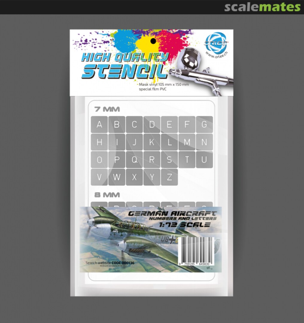 Boxart German Aircraft Numbers and Letters 000136 Orlee Boxart German Aircraft Numbers and Letters 000136 Orlee