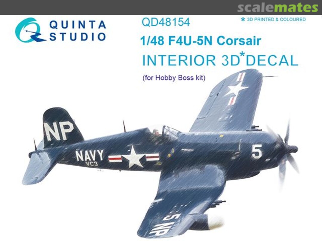 Boxart F4U-5N Corsair interior 3D decals QD48154 Quinta Studio Boxart F4U-5N Corsair interior 3D decals QD48154 Quinta Studio