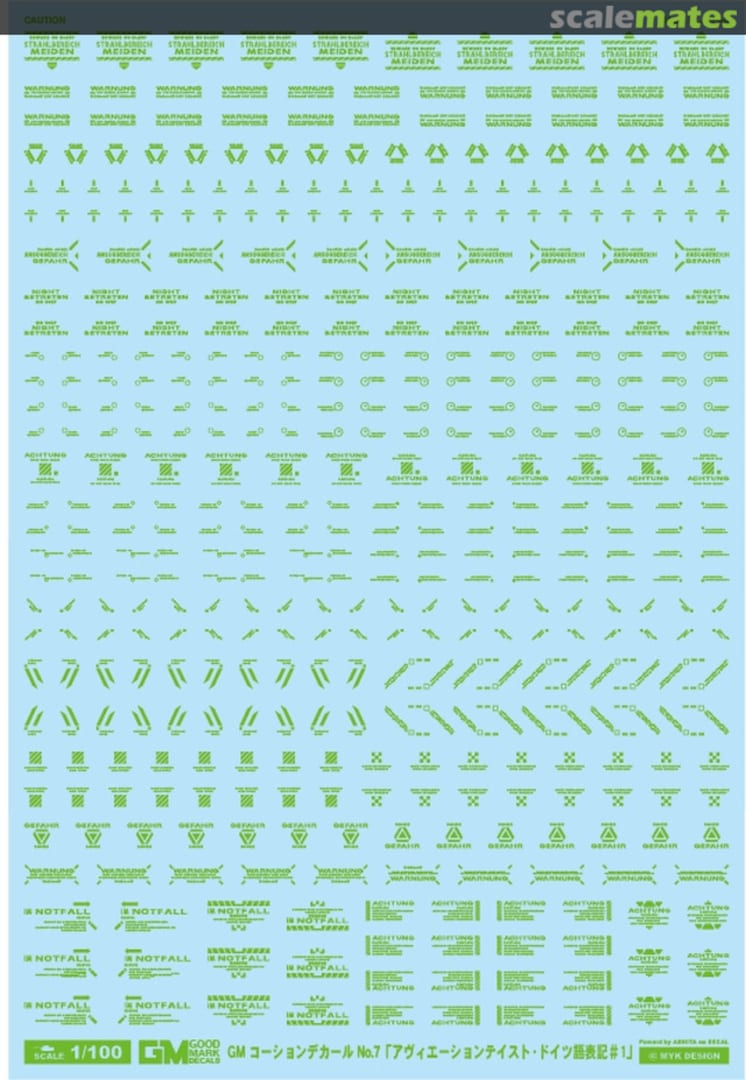 Boxart GM Line Decal No.7 Aviation Taste German Notation 1 Energy Green GM-148 MYK Design Boxart GM Line Decal No.7 Aviation Taste German Notation 1 Energy Green GM-148 MYK Design